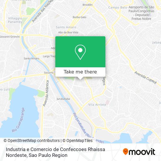 Mapa Industria e Comercio de Confeccoes Rhaissa Nordeste