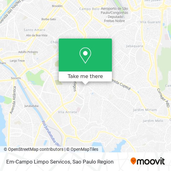 Em-Campo Limpo Servicos map