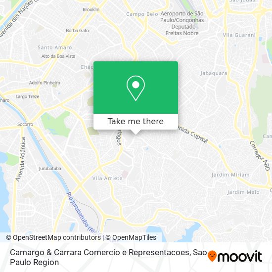 Mapa Camargo & Carrara Comercio e Representacoes