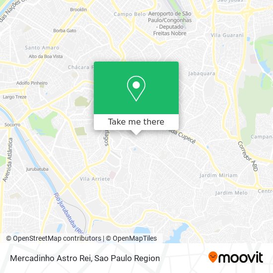 Mercadinho Astro Rei map