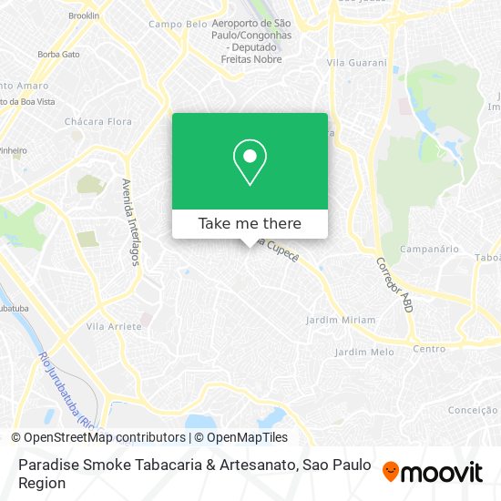 Mapa Paradise Smoke Tabacaria & Artesanato