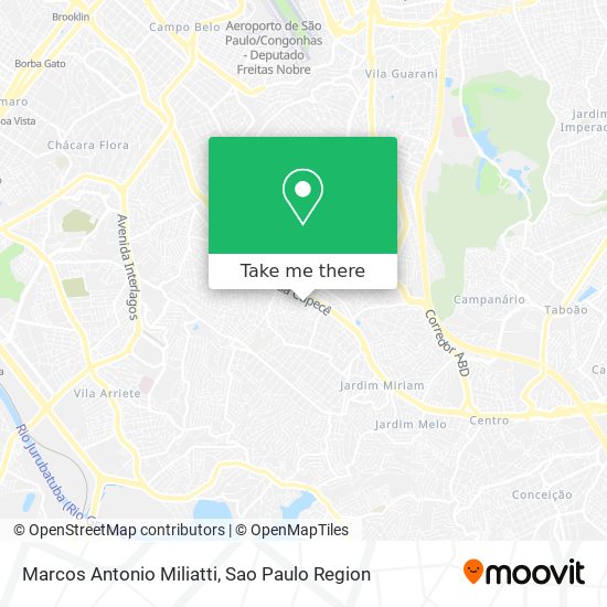 Marcos Antonio Miliatti map