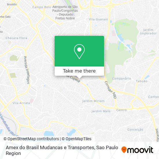 Amex do Brasil Mudancas e Transportes map