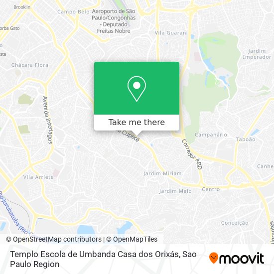 Templo Escola de Umbanda Casa dos Orixás map