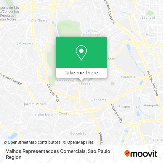 Valhos Representacoes Comerciais map