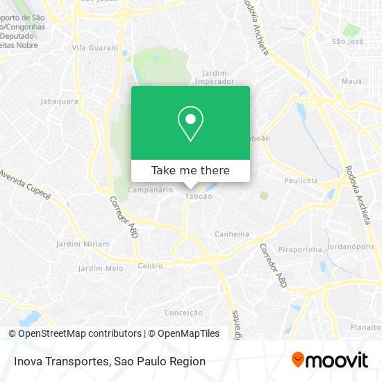 Inova Transportes map