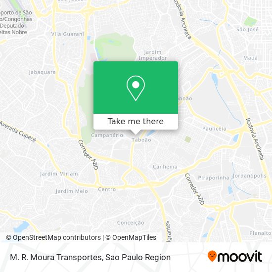 Mapa M. R. Moura Transportes