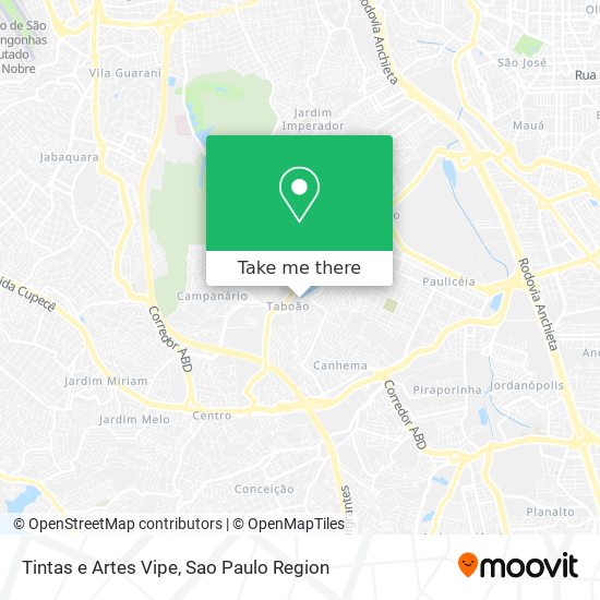 Tintas e Artes Vipe map