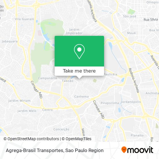 Agrega-Brasil Transportes map