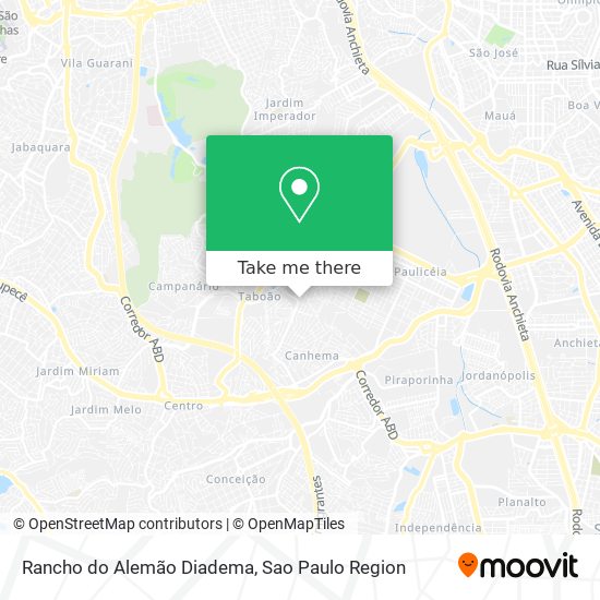 Rancho do Alemão Diadema map