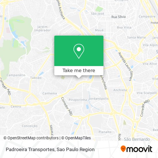 Padroeira Transportes map
