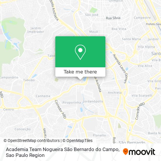 Academia Team Nogueira São Bernardo do Campo map