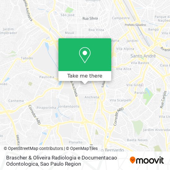 Mapa Brascher & Oliveira Radiologia e Documentacao Odontologica