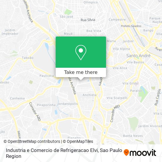 Mapa Industria e Comercio de Refrigeracao Elvi