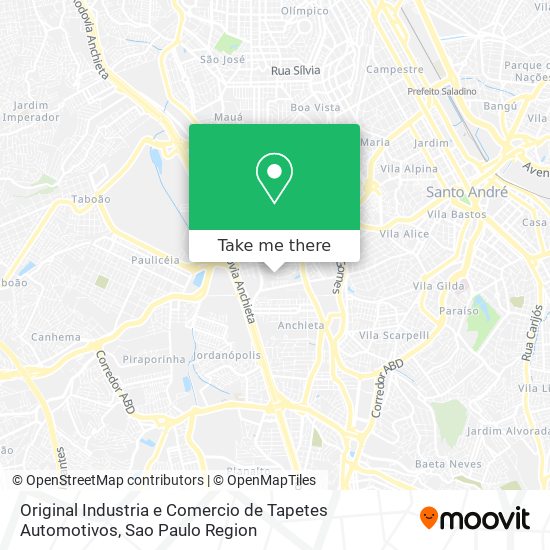 Original Industria e Comercio de Tapetes Automotivos map