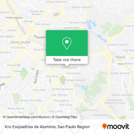 Kro Esquadrias de Alumínio map