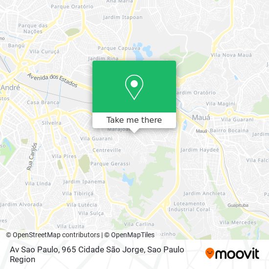 Av Sao Paulo, 965 Cidade São Jorge map