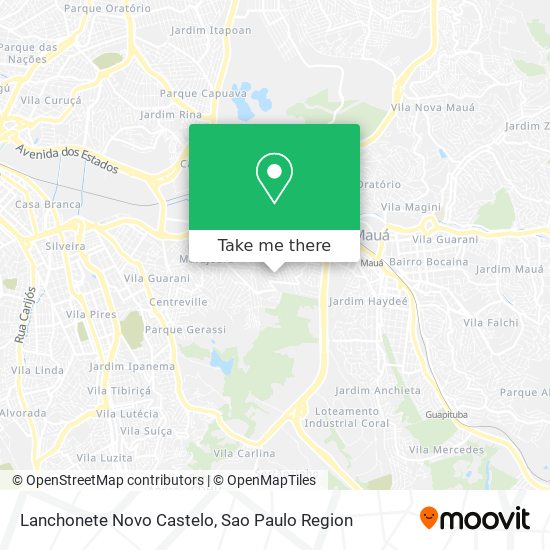 Lanchonete Novo Castelo map