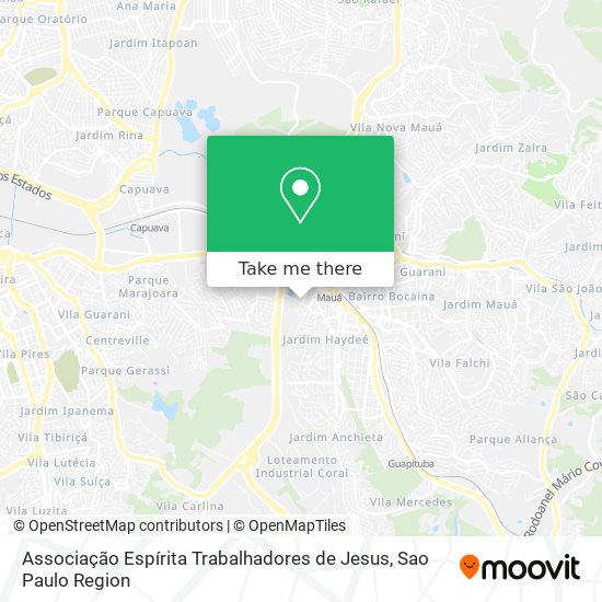 Associação Espírita Trabalhadores de Jesus map