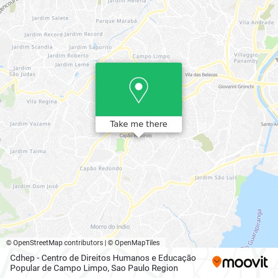 Mapa Cdhep - Centro de Direitos Humanos e Educação Popular de Campo Limpo