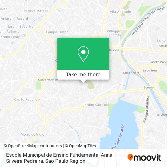 Mapa Escola Municipal de Ensino Fundamental Anna Silveira Pedreira