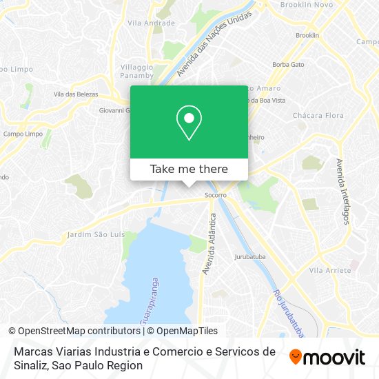 Marcas Viarias Industria e Comercio e Servicos de Sinaliz map