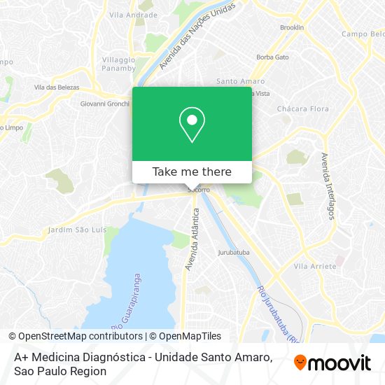 A+ Medicina Diagnóstica - Unidade Santo Amaro map