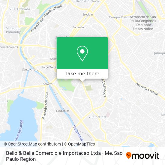 Mapa Bello & Bella Comercio e Importacao Ltda - Me