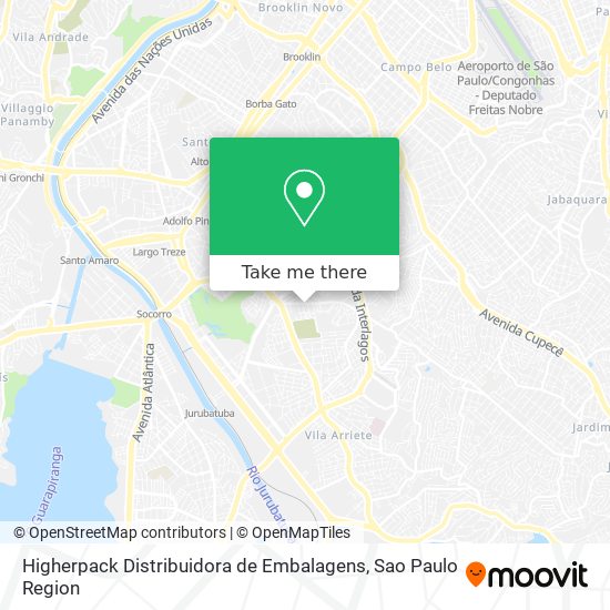 Higherpack Distribuidora de Embalagens map