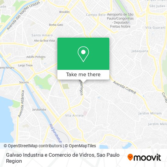 Mapa Galvao Industria e Comercio de Vidros