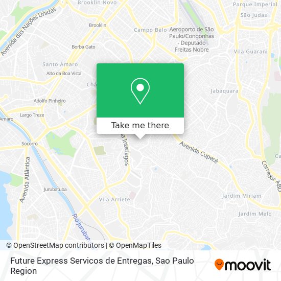 Mapa Future Express Servicos de Entregas