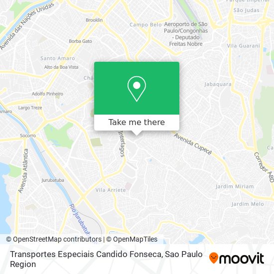 Mapa Transportes Especiais Candido Fonseca