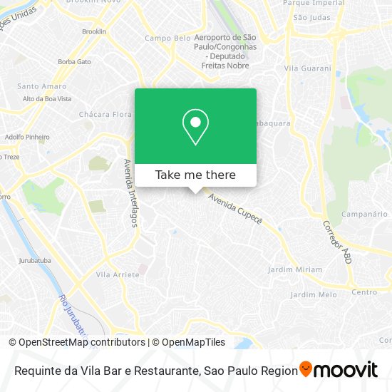 Mapa Requinte da Vila Bar e Restaurante