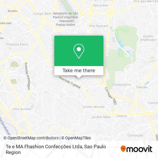 Mapa Te e MA Fhashion Confecções Ltda