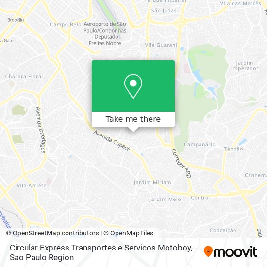 Mapa Circular Express Transportes e Servicos Motoboy