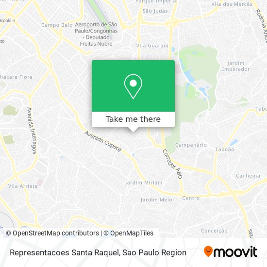 Representacoes Santa Raquel map