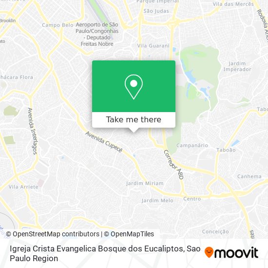 Mapa Igreja Crista Evangelica Bosque dos Eucaliptos