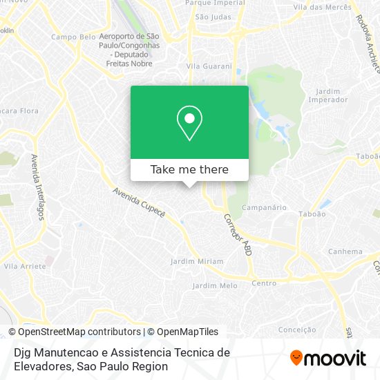 Djg Manutencao e Assistencia Tecnica de Elevadores map