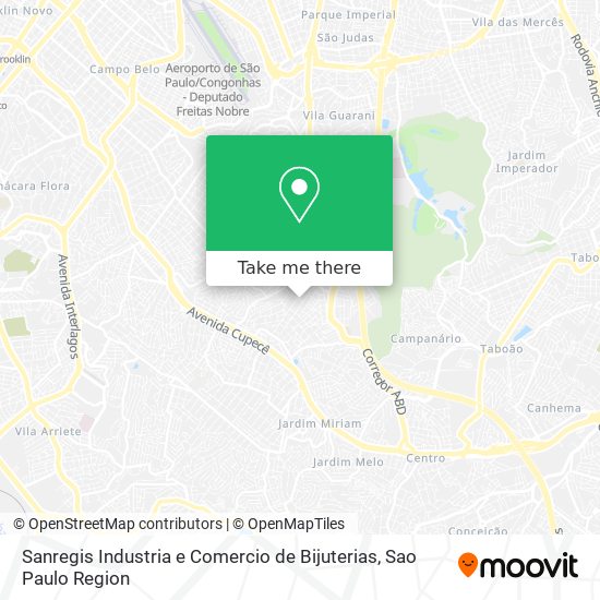 Sanregis Industria e Comercio de Bijuterias map