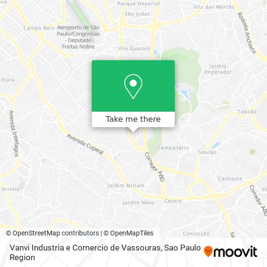 Vanvi Industria e Comercio de Vassouras map