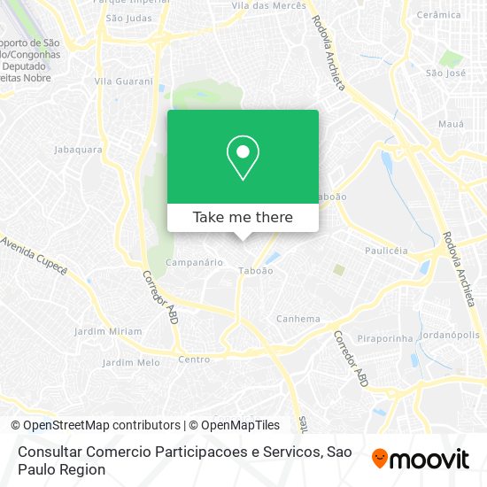 Consultar Comercio Participacoes e Servicos map