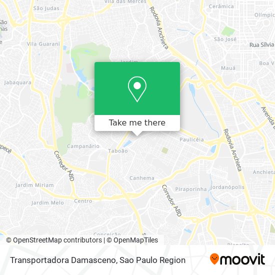 Transportadora Damasceno map