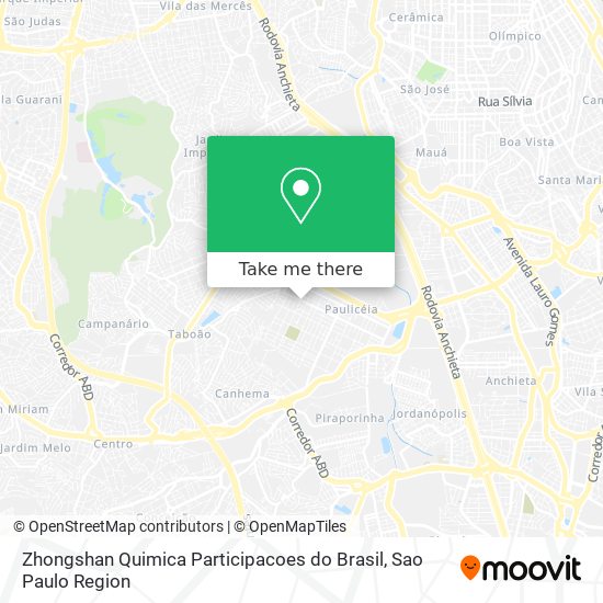 Zhongshan Quimica Participacoes do Brasil map