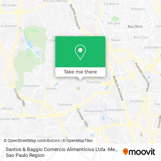 Santos & Baggio Comércio Alimenticios Ltda -Me. map