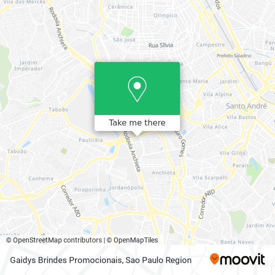 Gaidys Brindes Promocionais map