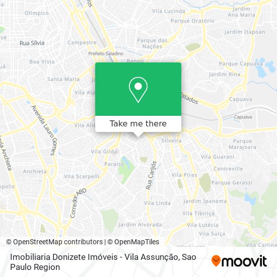 Mapa Imobiliaria Donizete Imóveis - Vila Assunção