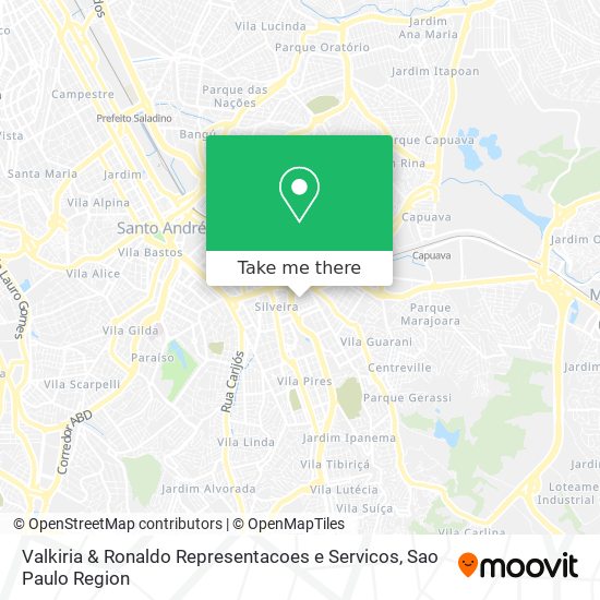 Mapa Valkiria & Ronaldo Representacoes e Servicos