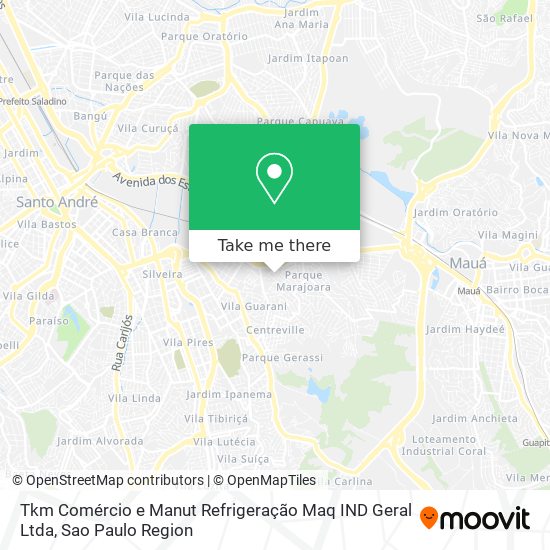 Tkm Comércio e Manut Refrigeração Maq IND Geral Ltda map