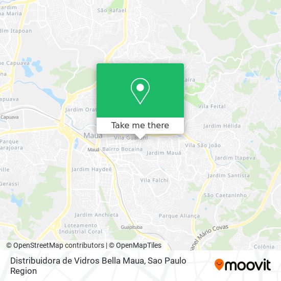 Distribuidora de Vidros Bella Maua map