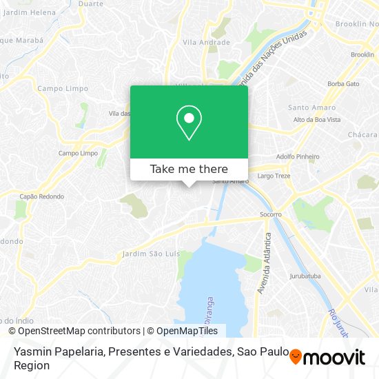 Mapa Yasmin Papelaria, Presentes e Variedades